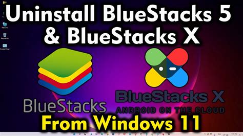 uninstall bluestacks windows 11